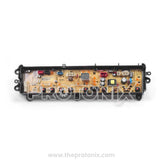 Front view of Panasonic top-load 7-button PCB highlighting connectors and relay section