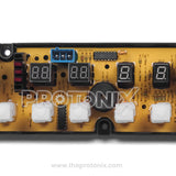 Center view of Videocon digi marine top-load 10-button PCB (YM688B-RS) with strong yellow board and strong build