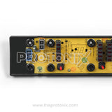 Angle view of Onida and Lloyd top-load 4-button PCB HD-E electronic circuit board