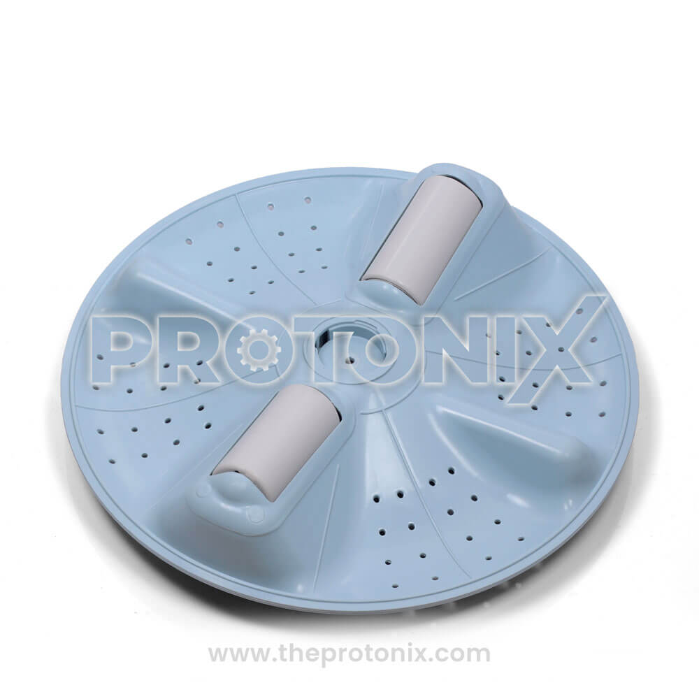 Samsung top-load 6kg square-shaft pulsator front view with rollers