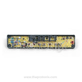 Front profile of Bosch inverter top-load 8-button PCB showing button