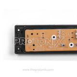 Half close-up view of Panasonic top-load 6-button PCB showing button section