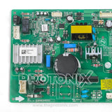 Close-up of main components on LG EBR834650 Inverter Linear refrigerator PCB front side