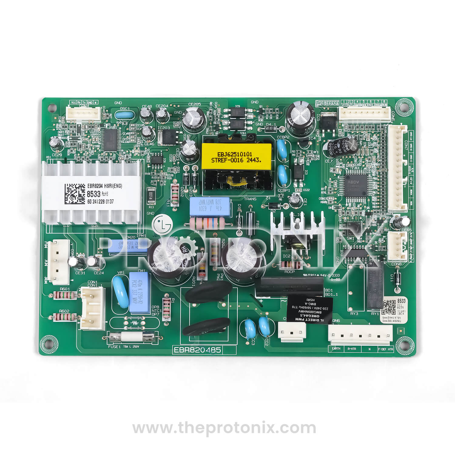 Front view of LG EBR82048533 inverter double-door refrigerator PCB compatible with 089NHMV compressor