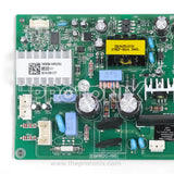 Close-up of main components on front side of LG inverter refrigerator PCB