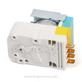Bottom side view of 4-pin defrost timer for Samsung refrigerator