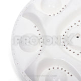 Close-up of Godrej washing machine V-pulsator plate