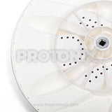 Close-up back view of Godrej semi-automatic washing machine V-pulsator