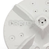 Close-up of Whirlpool semi-automatic washing machine small-shaft pulsator plate