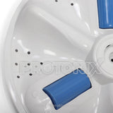 Close-up of Samsung semi-automatic 9kg washing machine pulsator plate