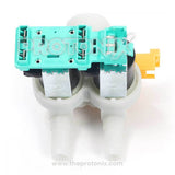 Bottom side of 2-way water inlet valve for Siemens front-load washing machine