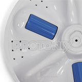 Close-up of Samsung semi-automatic 7kg washing machine pulsator plate