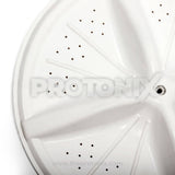 Close-up of Whirlpool semi-automatic washing machine pulsator plate