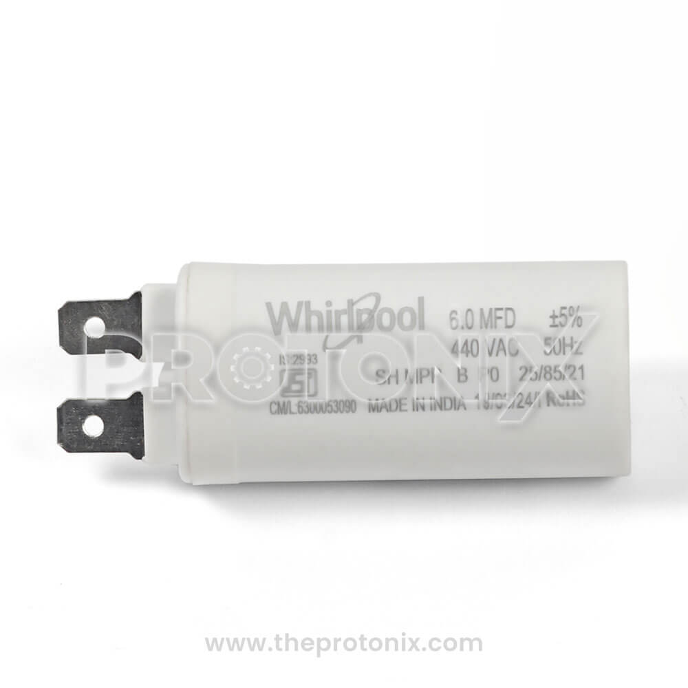 6 MFD Capacitor for Whirlpool Semi-Automatic Machine