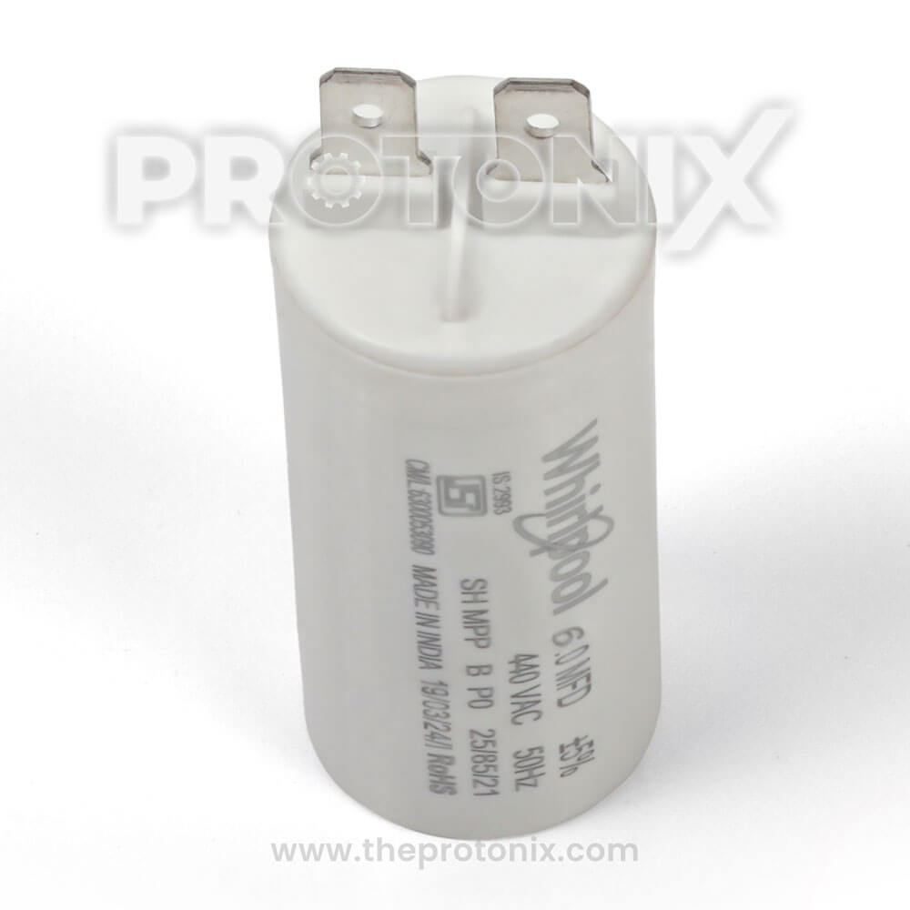 6 MFD Capacitor for Whirlpool Semi-Automatic Machine
