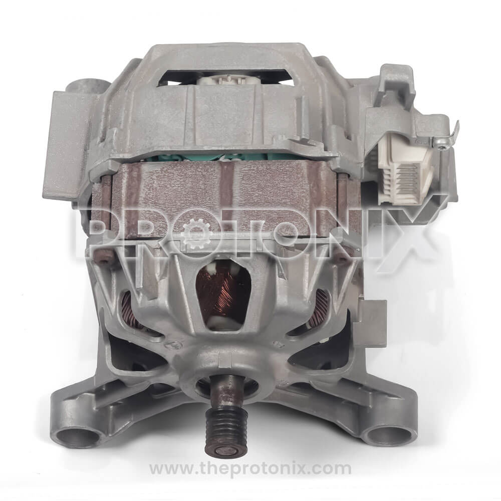 Siemens front-load washing machine motor top view with housing and copper coils