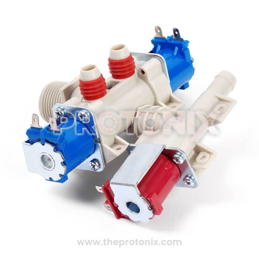 DC 3-way water inlet valve for LG top-load washing machine.