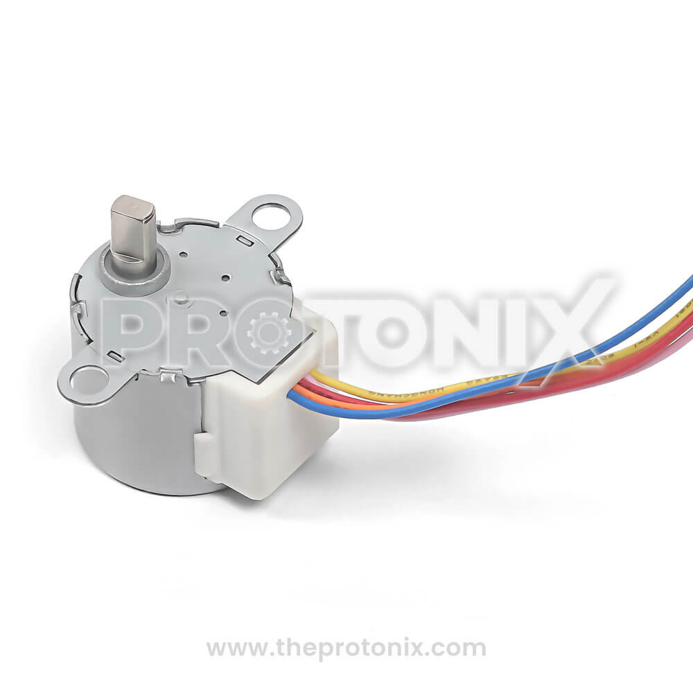 Back profile of MP24J-B swing motor with colored wires used in air conditioner