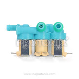 Samsung top-load blue 3-way water inlet valve with visible connectors