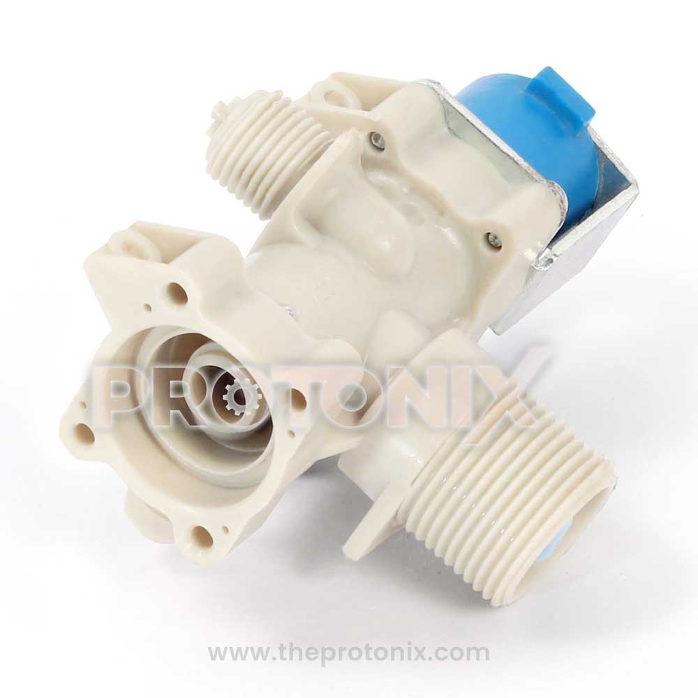 Close-up of LG top-load DC water inlet valve used in washing machine