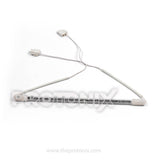 Front view of 12 Inch defrost heater element for refrigerator with attached wires