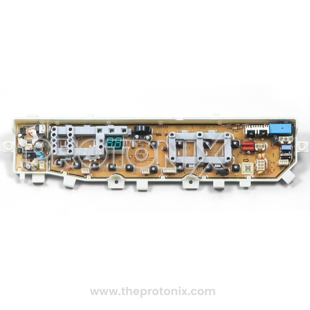 Front view of Samsung top-load 13-button PCB original showing full circuit layout