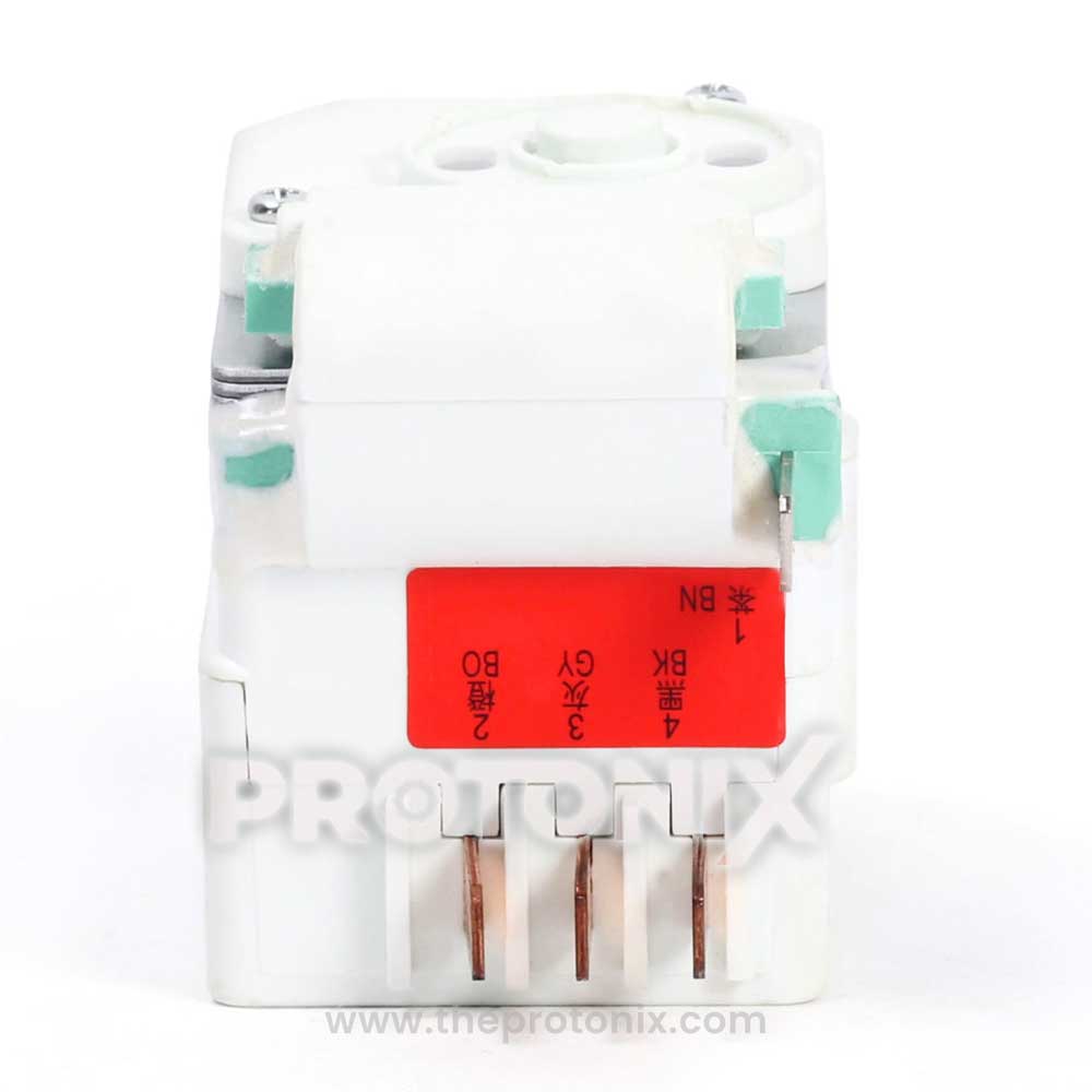 Side view showing 3+1 pins of defrost timer for LG refrigerator