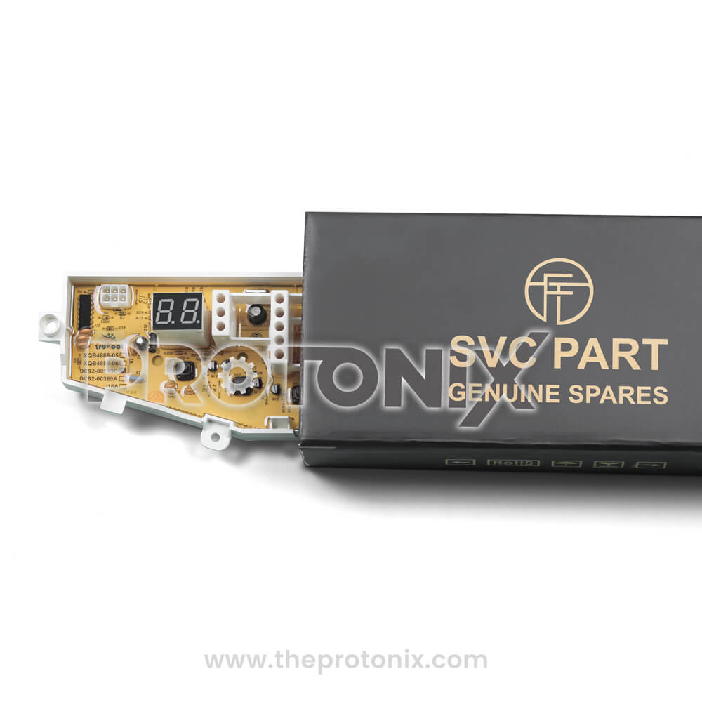 Samsung top-load 6-button PCB DC92-00163C inside box with proper labeling and secure packing 