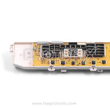 Close-up of LG top-load 8-button PCB EBR62229510 showing push buttons and connector slots
