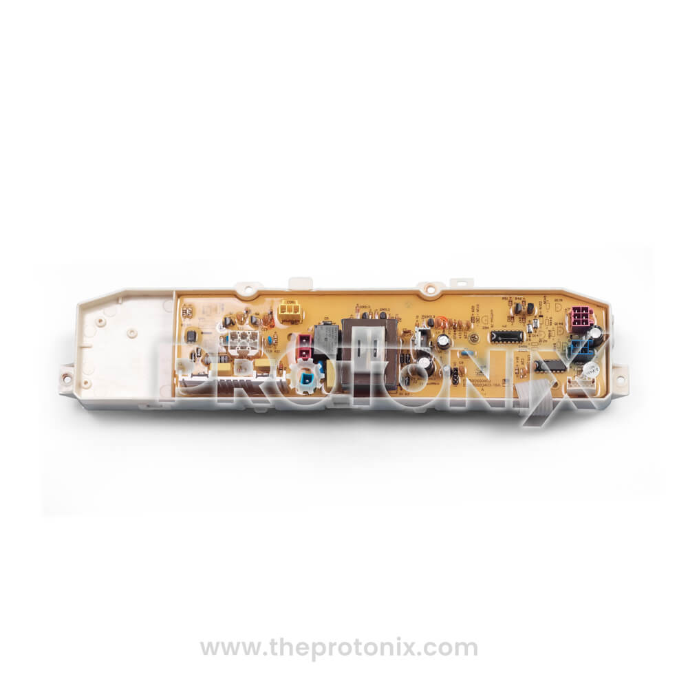 Back profile of LG top-load 11-button PCB EBR80600403 highlighting slim build