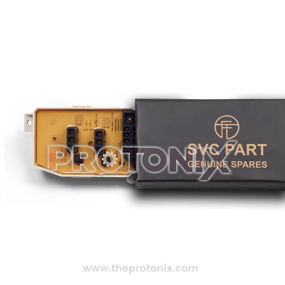 LG top-load 11-button PCB EBR80600403 partially inside box for protection 