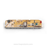 Back profile of LG top-load 10-button PCB (LG801MEMORY) showing connectors