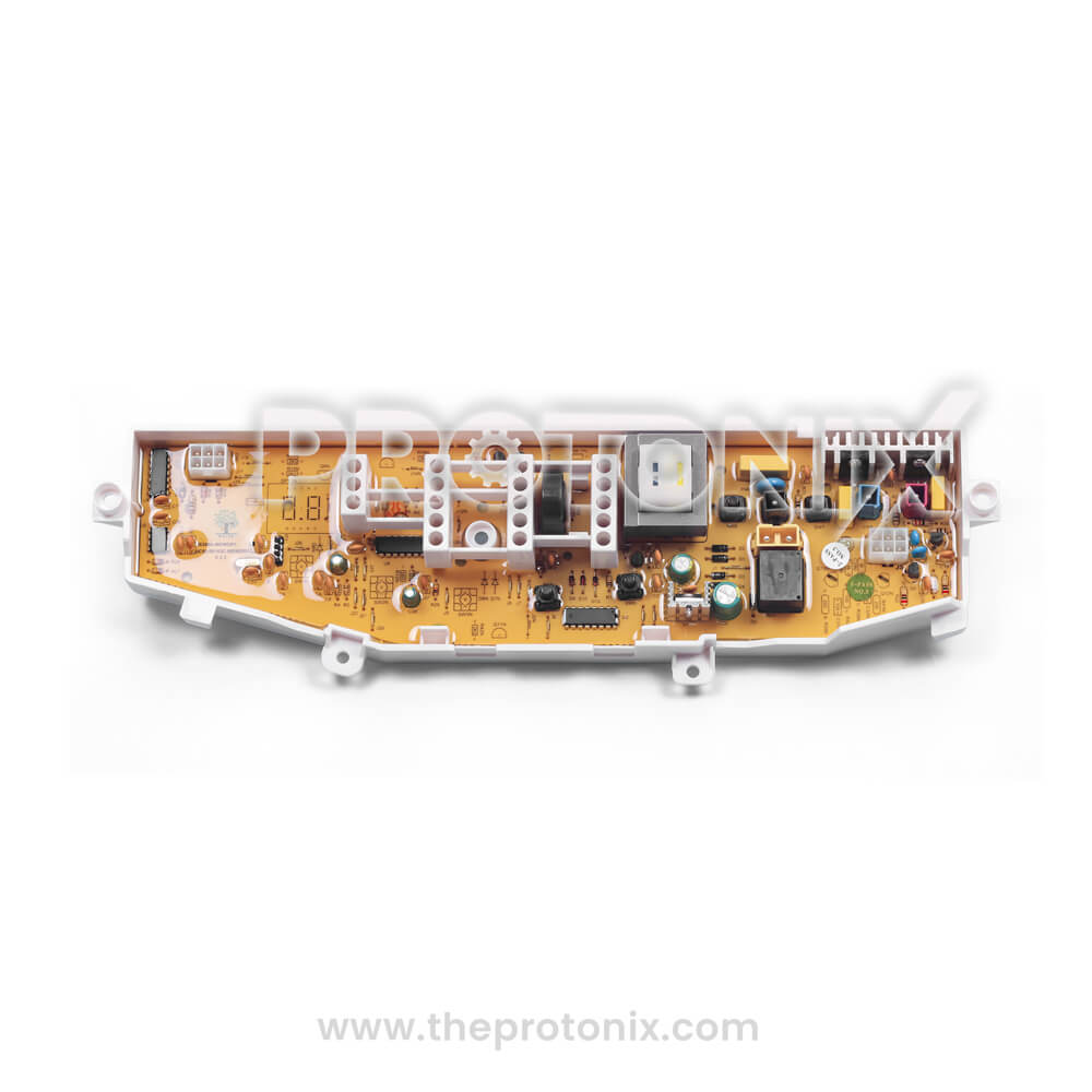Front view of Samsung top-load 4-button PCB (SS389A-MEMORY) with circuit layout