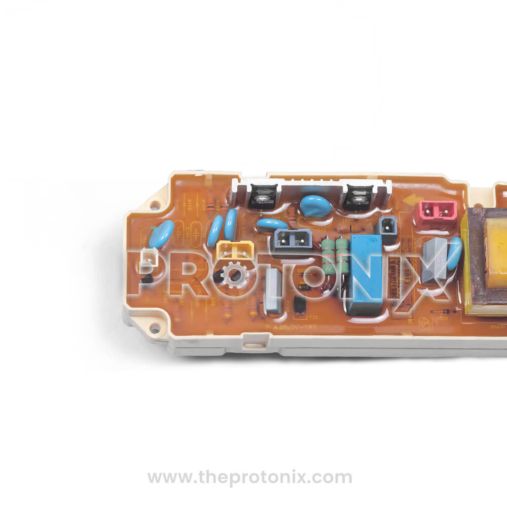 LG top-load 4-button PCB (EBR30138003) with resistors and IC chips
