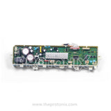 Back view of Samsung inverter top-load 11-button PCB with soldered board finish