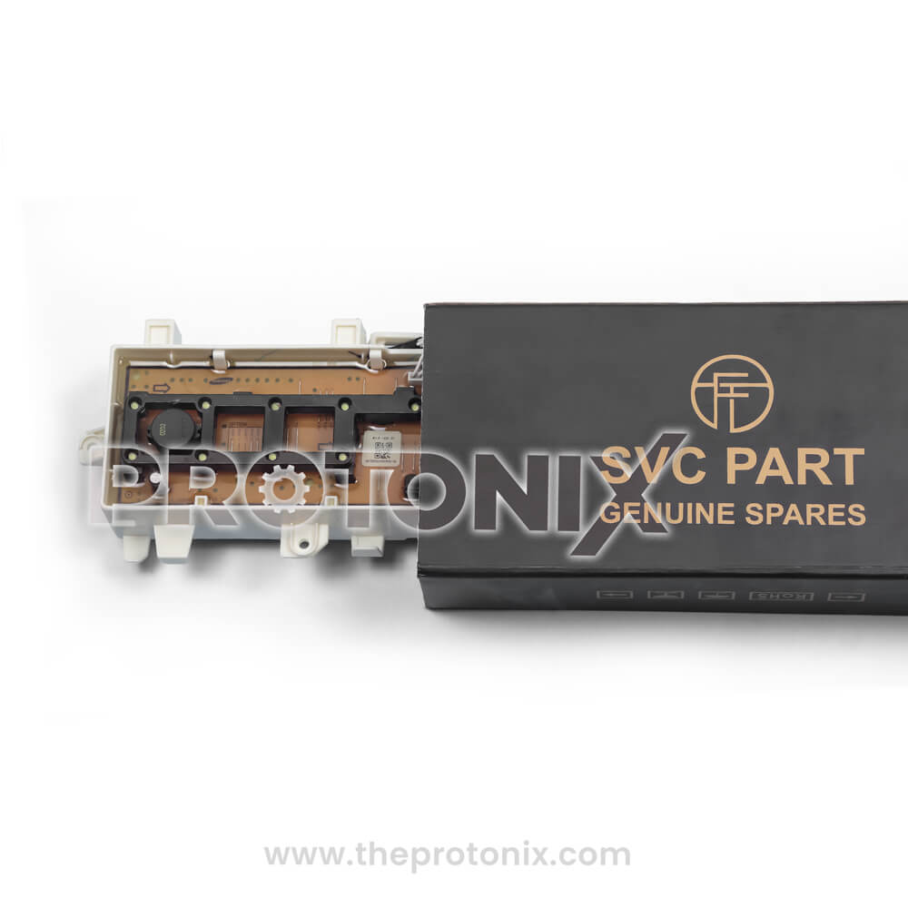 Samsung inverter top-load 11-button PCB inside box for safe storage