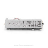 Back view of Samsung inverter top-load 12-button PCB 2-relay type-1 with grey cover and wiring section
