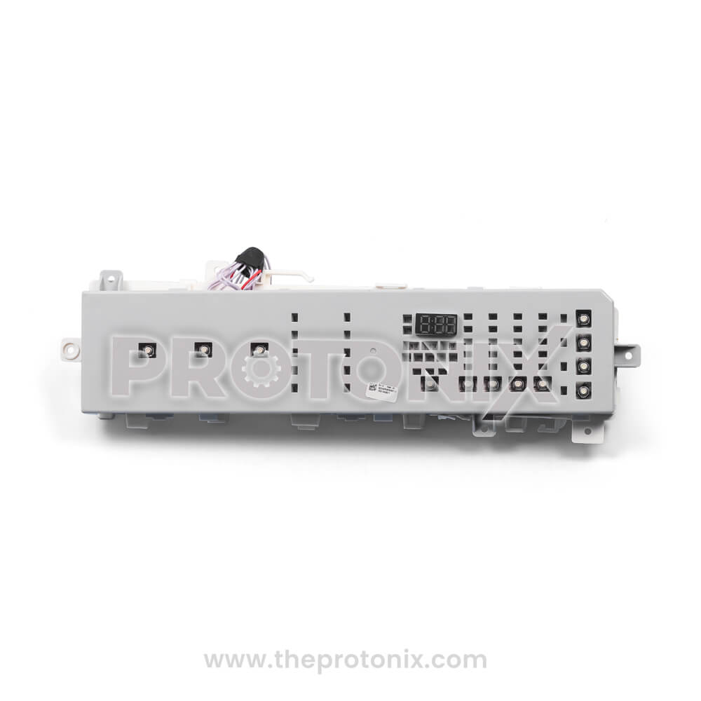 Back view of Samsung inverter top-load 12-button PCB 2-relay type-2 with cover panel