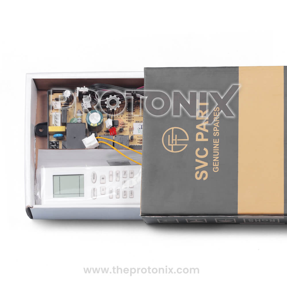 Top view of universal PCB for air conditioner with DC motor and electronic control kit 