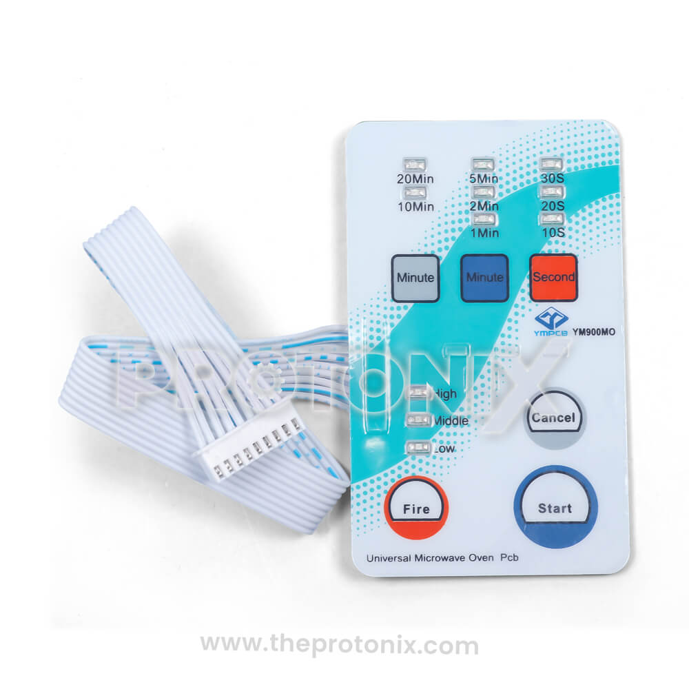 Universal microwave oven PCB YM900MO keypad with wiring strip for connection