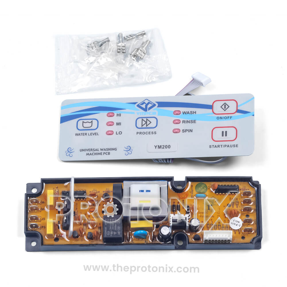 Universal top-load washing machine PCB YM200 with control panel keypad and fittings