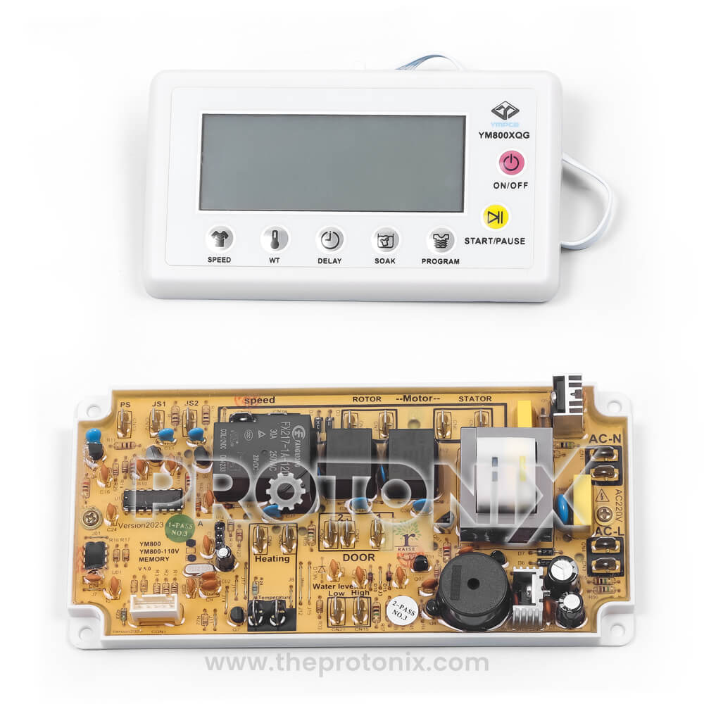 Universal front-load washing machine PCB YM800 with digital control display panel