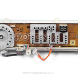 Samsung inverter front-load PCB (2-digit display) with display and colored wires with connectors 
