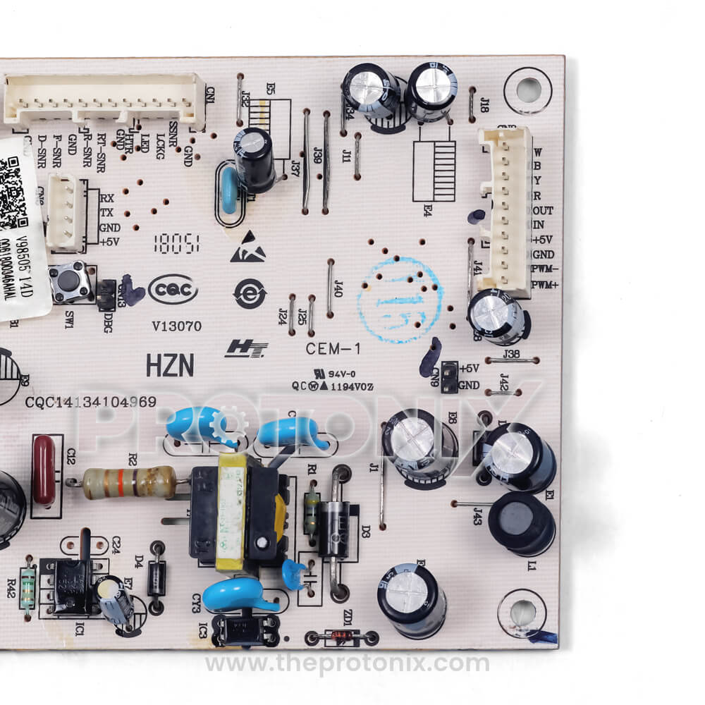 Haier double-door refrigerator PCB (Type A) control board in white finish with compact design