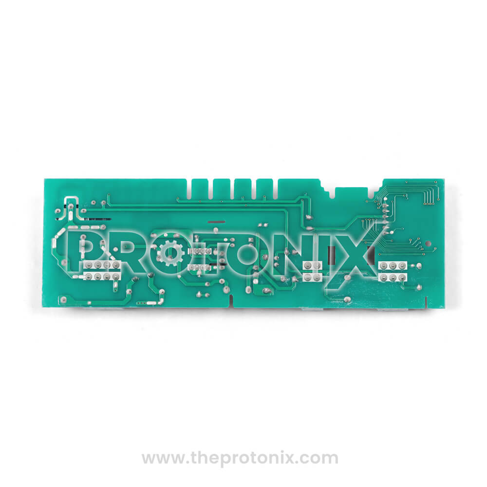 PCB for Godrej doublle-door refrigerator rear showing solder and wiring connections