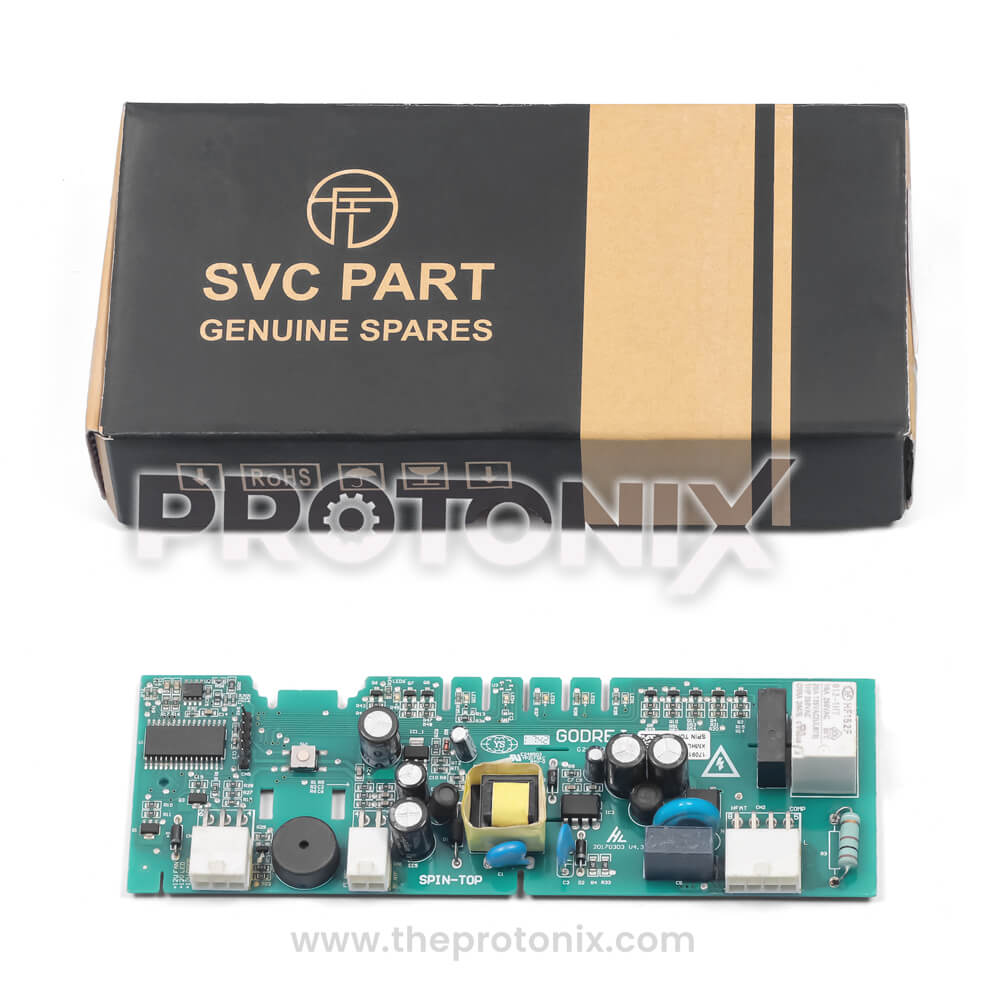 PCB for Godrej double-door refrigerator with protective box covering for storage