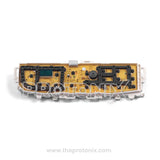 Front view of Samsung top-load 18-button PCB (DC92-01470B) highlighting connectors and circuit design
