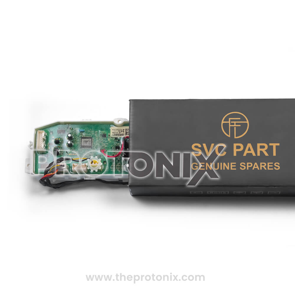 LG inverter top-load 5-button PCB safely packed inside box for secure storage