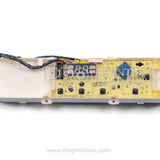 LG inverter top-load 5-button PCB with colored wires and LG logo