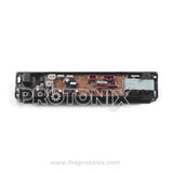 Back profile of Panasonic top-load 10-button PCB with strong build and black casing